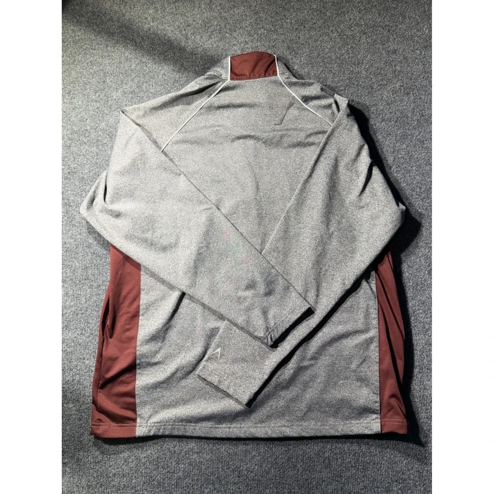 Antigua Mens XL Highland Springs Country Club 1/4 Zip Pullover Gray Maroon104121